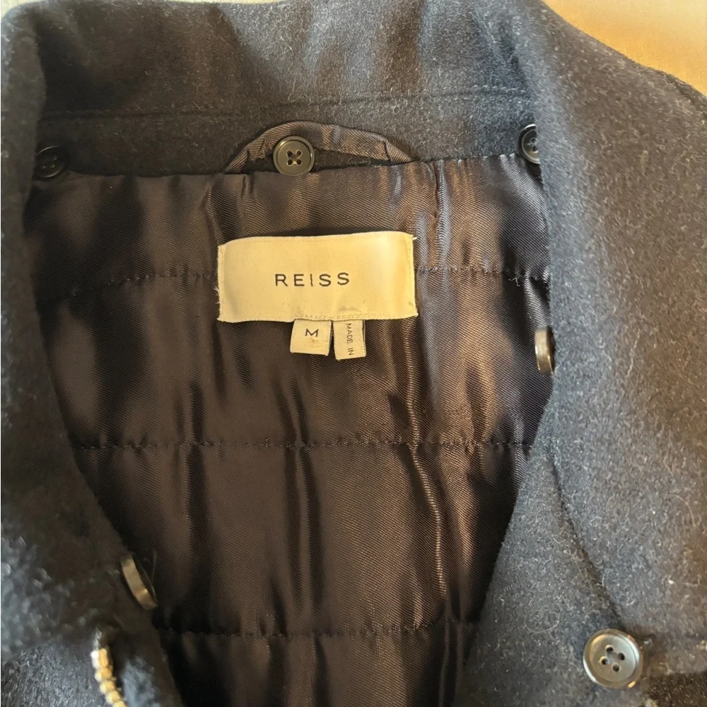 Reiss Men's Navy Bomber Jacket - Picture 3 of 4